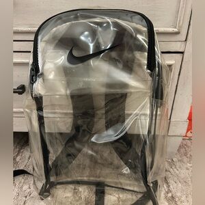 Nike Clear and Black Backpack